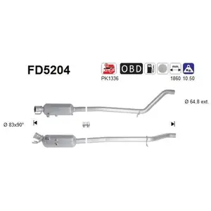 Filtre À Particules Fd5204 As Mercedes-Benz As Fd5204 pas cher