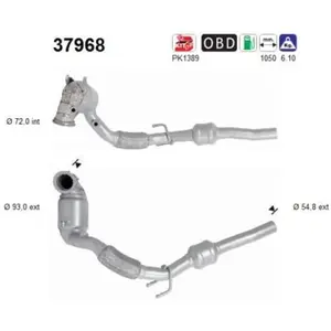 Catalyseur Audi; Seat; Skoda; Vw, Volkswagen As 37968 pas cher