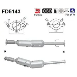 Filtre À Particules Fd5143 As Nissan As Fd5143 pas cher