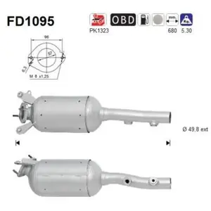 Comparateur de prix : Filtre À Particules / À Suie, Échappement Fd1095 As Renault As Fd1095