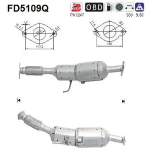 Filtre À Particules Fd5109q As Nissan As Fd5109q pas cher