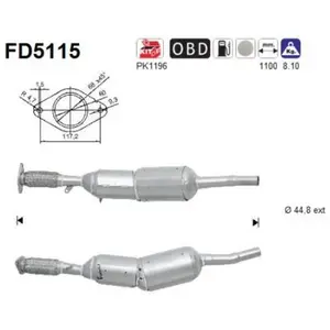 Filtre À Particules Fd5115 As Dacia; Renault As Fd5115 pas cher