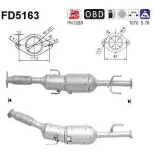 Filtre À Particules Fd5163 As Nissan As Fd5163 pas cher