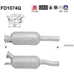 Filtre À Particules Fd1074q As Renault As Fd1074q pas cher