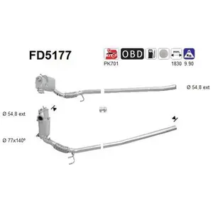 Comparateur de prix : Filtre à particules / à suie, échappement AS, par ex. pour Skoda, VW