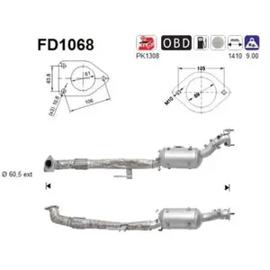 Filtre À Particules Fd1068 As Nissan As Fd1068 pas cher