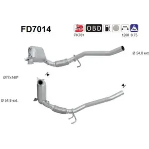 Filtre À Particules / À Suie, Échappement Fd7014 As As Fd7014 pas cher