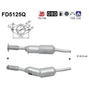 Filtre À Particules Fd5125q As Dacia; Renault As Fd5125q pas cher
