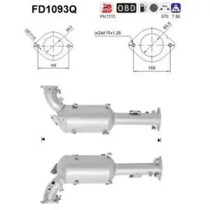 Filtre À Particules Fd1093q As Nissan As Fd1093q pas cher