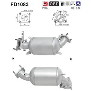 Filtre À Particules Fd1083 As Honda As Fd1083 pas cher