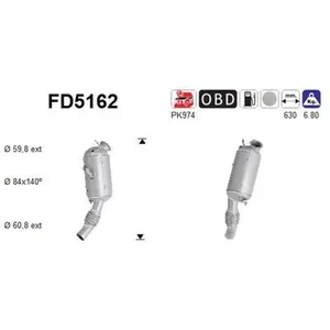 Filtre À Particules Fd5162 As Bmw As Fd5162 pas cher