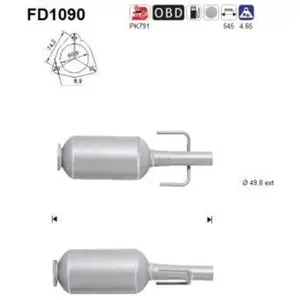 Filtre À Particules Fd1090 As Opel; Vauxhall As Fd1090 pas cher