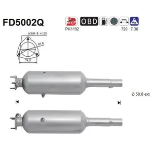 Filtre À Particules / À Suie, Échappement Fd5002q As Fiat As Fd5002q pas cher
