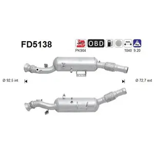 Comparateur de prix : Filtre À Particules Fd5138 As Mercedes-Benz As Fd5138