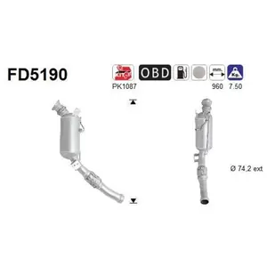 Filtre À Particules Fd5190 As Mercedes-Benz As Fd5190 pas cher