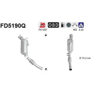 Filtre À Particules Fd5190q As Mercedes-Benz As Fd5190q