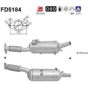 Comparateur de prix : AS FD5184 Filtre à particules Euro 5