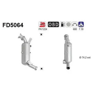 Filtre À Particules Fd5064 As Mercedes-Benz As Fd5064 pas cher