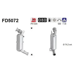 Filtre À Particules Fd5072 As Mercedes-Benz As Fd5072