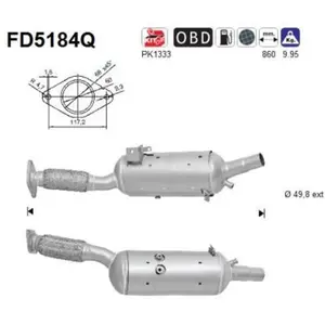 Filtre À Particules Fd5184q As Opel; Renault; Vauxhall As Fd5184q pas cher