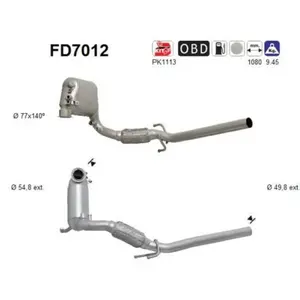 Filtre À Particules / À Suie, Échappement Fd7012 As As Fd7012 pas cher