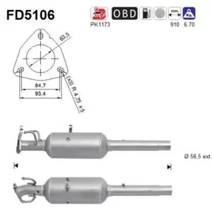 AS FD5106 Filtre à Particules pas cher
