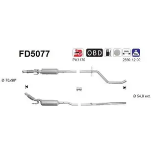 Comparateur de prix : AS FD5077 Filtre à Particules