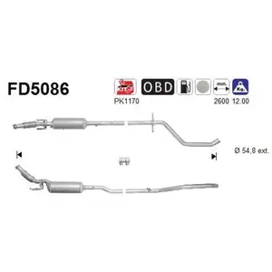 Comparateur de prix : Filtre À Particules / À Suie, Échappement Fd5086 As As Fd5086