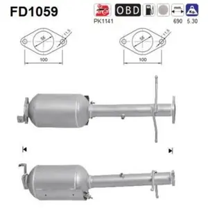 Comparateur de prix : Filtre À Particules / À Suie, Échappement Fd1059 As As Fd1059 Ford