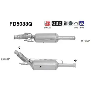 Filtre À Particules / À Suie, Échappement Fd5088q As Citroën; Peugeot ... pas cher