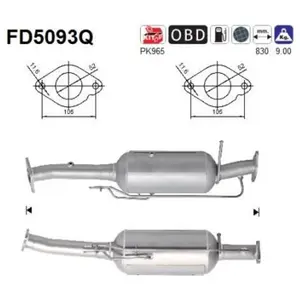 Filtre À Particules / À Suie, Échappement Fd5093q As Ford As Fd5093q pas cher
