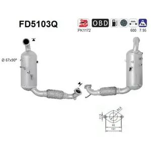 AS Filtre à particules / à suie, échappement FD5103Q pas cher