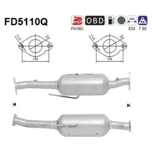 AS Filtre à particules / à suie, échappement FD5110Q pas cher