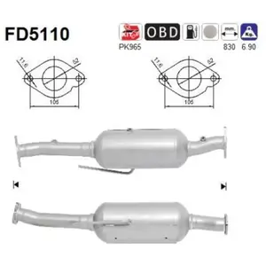 Comparateur de prix : Filtre À Particules / À Suie, Échappement Fd5110 As Ford As Fd5110