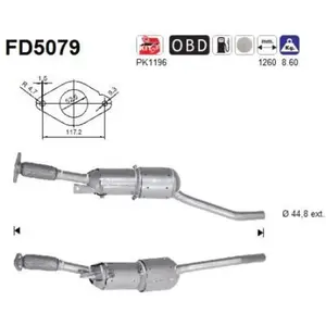 Filtre À Particules Fd5079 As Dacia; Renault As Fd5079 pas cher