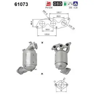 Catalyseur 61073 As As 61073 Hyundai