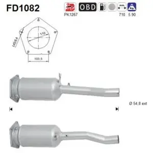 Filtre À Particules / À Suie, Échappement Fd1082 As As Fd1082 pas cher