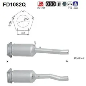 Filtre À Particules / À Suie, Échappement Fd1082q As As Fd1082q pas cher