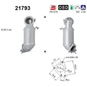 AS Catalyseur 21793 pas cher