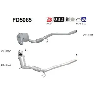 Comparateur de prix : AS Filtre à particules / à suie, échappement FD5085