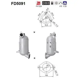 AS FD5091 Filtre à Particules pas cher