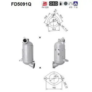 AS FD5091Q Filtre à Particules pas cher