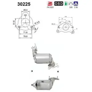 AS Catalyseur 30225 pas cher