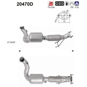 Catalyseur Ford As 20470d pas cher