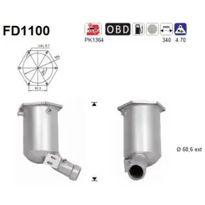 Filtre À Particules Fd1100 As Mercedes-Benz As Fd1100 pas cher