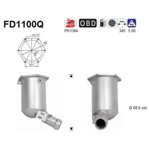 Filtre À Particules Fd1100q As Mercedes-Benz As Fd1100q pas cher