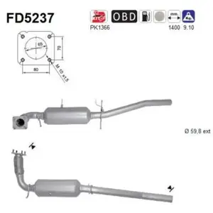 Comparateur de prix : Filtre À Particules Fd5237 As Ford As Fd5237