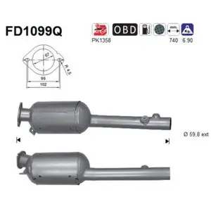 Filtre À Particules Fd1099q As Renault As Fd1099q pas cher