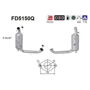 Filtre À Particules, Système D'Échappement Fd5150q As Volvo As Fd5150q pas cher