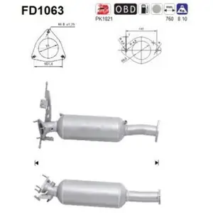Filtre À Particules Fd1063 As Volvo As Fd1063 pas cher